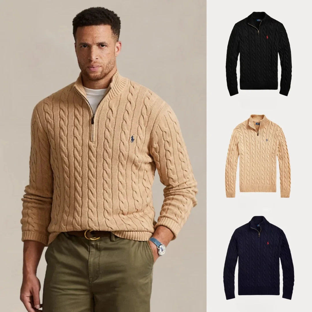 ACHETEZ 1, RECEVEZ 3 – ENSEMBLE HIVER CÂBLE TRICOT COTON ZIP