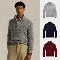ACHETEZ 1, RECEVEZ 3 – ENSEMBLE HIVER CÂBLE TRICOT COTON ZIP - GRIS • MARINE • BORDEAUX / S