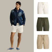 PACK DE 3 — SHORTS CLASSIQUES D’ÉTÉ - Blanc Chaud • Olive Nouvelle • Beige Côtier / S