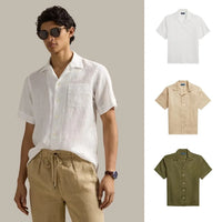 ACHETEZ 1, RECEVEZ 3 — CHEMISE D’ÉTÉ AVEC POCHE - Blanc Céramique • Beige Côtier • Vert Olive / S